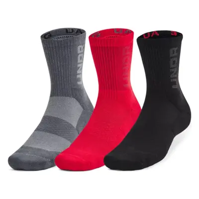 Zokni UNDER ARMOUR 3 PACK-UA 3-Maker Mid-Crew-RED