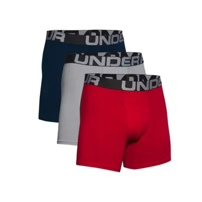 Férfi boxerek UNDER ARMOUR UA Charged Cotton 6in 3 Pack-RED