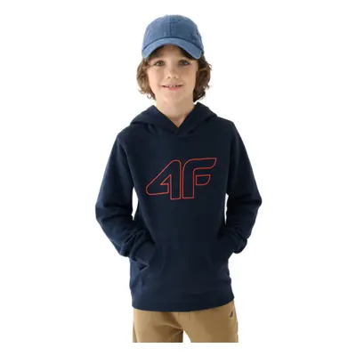 Fiú kapucnis pulóver 4F JUNIOR SWEATSHIRT-JWMM00TSWSM1292-31S-NAVY