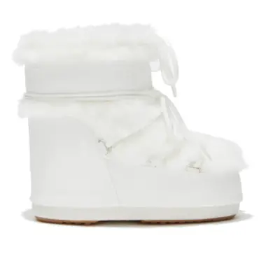 Női alacsony téli csizma MOON BOOT MB ICON LOW FAUX FUR-A002 OPTICAL WHITE