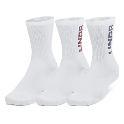 Zokni UNDER ARMOUR 3 PACK-UA 3-Maker Mid-Crew-WHT