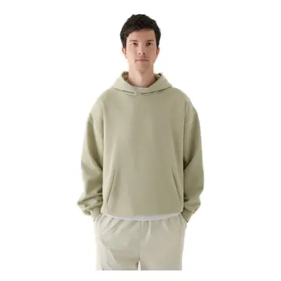 Férfi kapucnis pulóver 4F SWEATSHIRT-WAW24TSWSM1311-44S-OLIVE