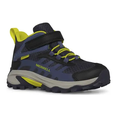 Fiú boka túrabakancs MERRELL Moab Speed 2 Mid A C WTRPF navy hiviz