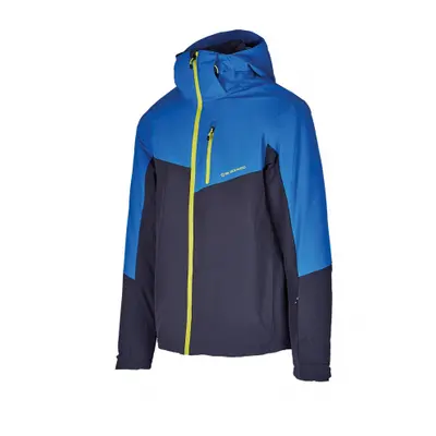 Férfi sídzseki BLIZZARD Mens Ski Jacket Cervinia, grey bright blue neon green zipper