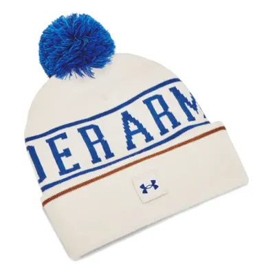 Férfi téli sapka UNDER ARMOUR M Halftime Pom Beanie-WHT 110