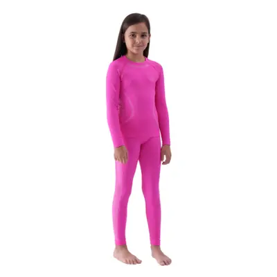 Alsó és felső lány termikus fehérnemű 4F JUNIOR SEAMLESS UNDERWEAR-JWAW24USEAF150-55S-HOT PINK