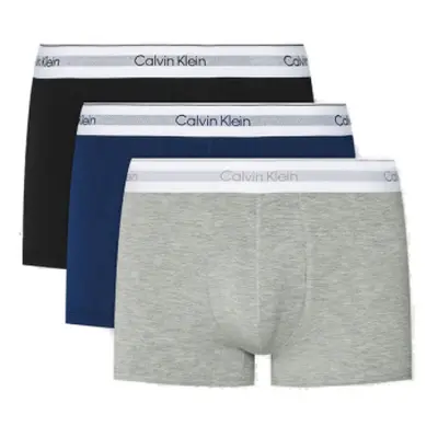 Férfi boxerek CALVIN KLEIN 3 PACK-TRUNK-BLACK, NEW NAVY, GREY HEATHER