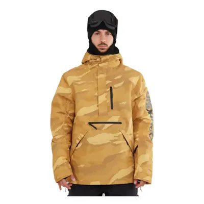 Férfi sídzseki FUNDANGO Tilbury Logo Anorak-246-okker melange