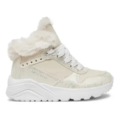 Lányok téli bokacsizma SKECHERS Uno Lite Comfurt Collar natural