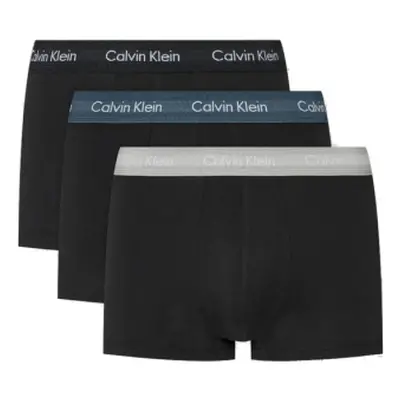 Férfi boxerek CALVIN KLEIN 3 PACK-LOW RISE TRUNK-B- BLK, HEMISPHERE BL, ASH WBS