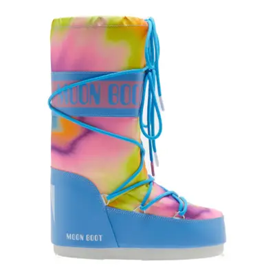 Lányok magas téli csizma MOON BOOT Icon Tie Dye Jr alaskan blue