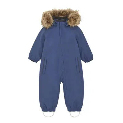 Gyermek téli overál COLOR KIDS Coverall W. Fake Fur-741590.7150-Vintage Indigo