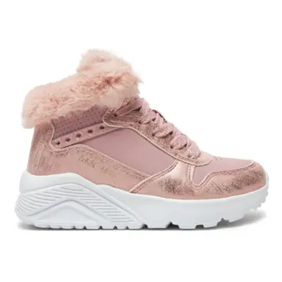 Lányok téli bokacsizma SKECHERS Uno Lite Comfurt Collar mauve