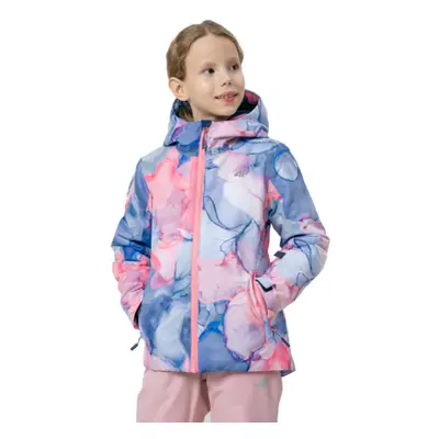 Lány sídzseki 4F JUNIOR GIRLS SKI JACKET JKUDN002-56A-LIGHT PINK ALLOVER