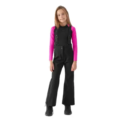 Lányok sí Softshell nadrág 4F JUNIOR TROUSERS FNK-JWAW24TFTRF661-20S-DEEP BLACK