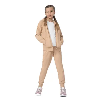 Lányok melegítőnadrágja 4F JUNIOR TROUSERS CAS F130-83S-BEIGE