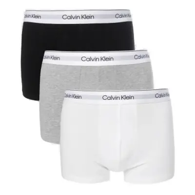 Férfi boxerek CALVIN KLEIN 3 PACK-TRUNK-BLACK, GREY HEATHER, WHITE