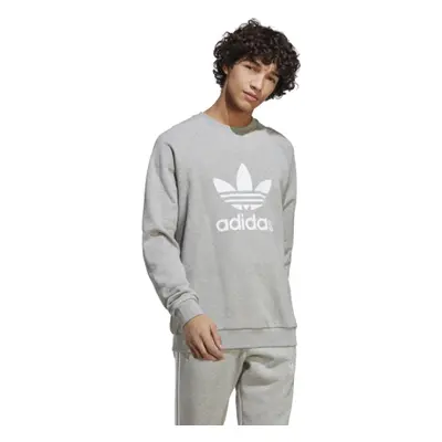 Férfi pulóver ADIDAS ORIGINALS TREFOIL CREW-IA4857-medium grey heather