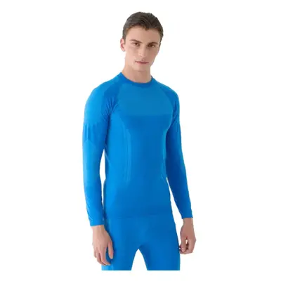 Férfi termikus póló hosszú ujjal 4F SEAMLESS UNDERWEAR-WAW24USEAM165-33S-BLUE