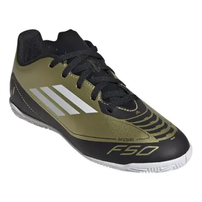 Fiú beltéri focicipő ADIDAS F50 Club Messi Jr IC gold met cloud white core black