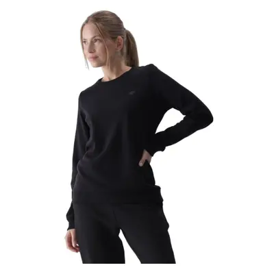 Női kapucnis pulóver 4F REGULAR FIT HIP LENGHT-WMM00TSWSF1469-20S-BLACK-XS