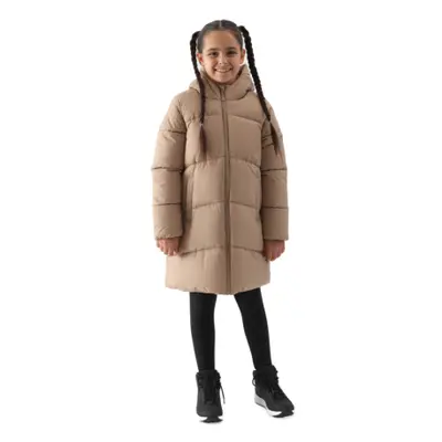 Lány dzseki 4F JUNIOR DOWN JACKET-JWAW24TDJAF455-83S-BEIGE