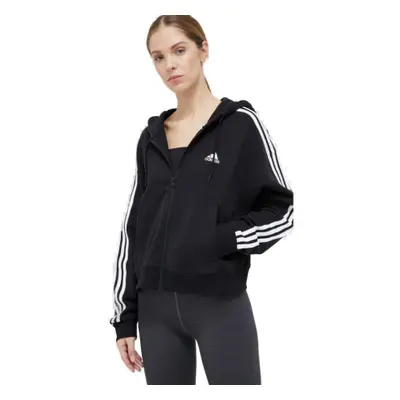 Női pulóver cipzárral ADIDAS W 3S FT FZ S HD-IC8781-Black