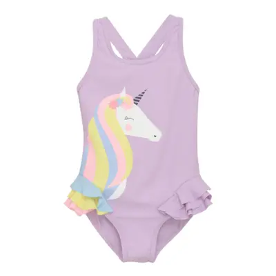 Lányok fürdőruha COLOR KIDS Swimsuit W. Application, lavender mist