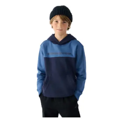 Fiú kapucnis pulóver 4F JUNIOR SWEATSHIRT-JWAW24TSWSM1222-30S-DARK BLUE