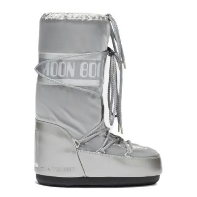 Gyermek magas téli csizma MOON BOOT ICON GLANCE, 002 silver