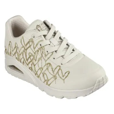 Női szabadidős lábbelik SKECHERS Uno Golden Heart natural gold