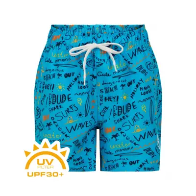 Fiú fürdőruha COLOR KIDS Swim shorts short AOP-cyan blue