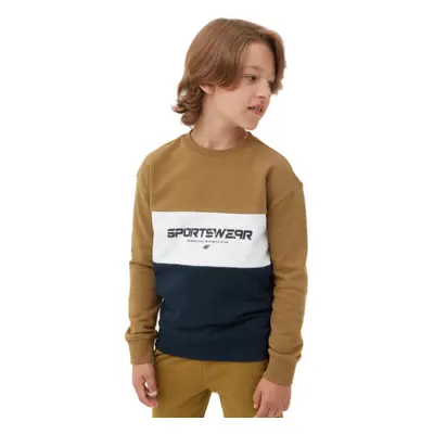 Fiú pulóver 4F JUNIOR SWEATSHIRT-JAW23TSWSM630-74S-GOLD