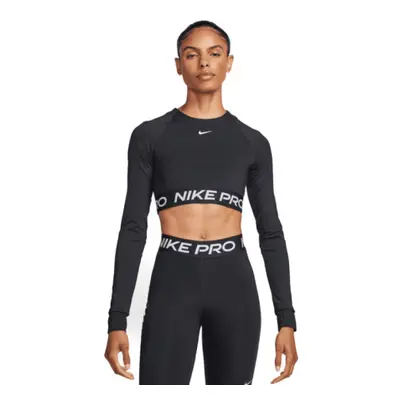 Hosszú ujjú női edzőing NIKE PRO DF 365 CROP LS-010 BLACK WHITE