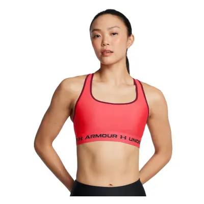 Női edző sportmelltartó UNDER ARMOUR Crossback Mid Bra-RED