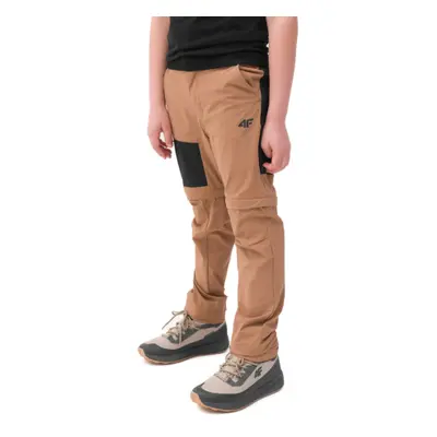 Fiú túranadrág 4F JUNIOR TROUSERS FNK-4FJWSS24TFTRM495-82S-LIGHT BROWN