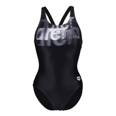 Dámske plavecké jednodielne plavky ARENA WO OVERLAP SWIMSUIT V BACK LB