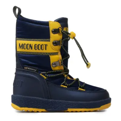 Fiúk magas téli csizma MOON BOOT Boy Sport K blue yellow