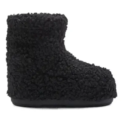 Téli bokacsizma MOON BOOT Icon Low Nolace Faux Curly black