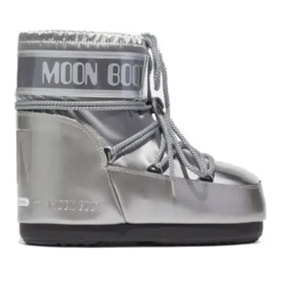 Női alacsony téli csizma MOON BOOT Icon Low Glance silver