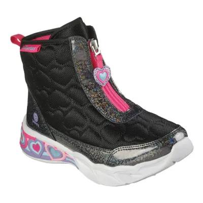 Lányok magas téli csizma SKECHERS Sweetheart Lights Heart Hugger black