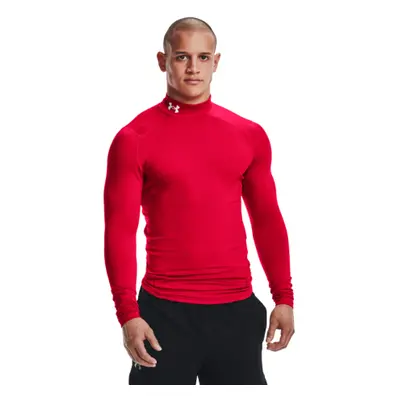 Hőszigetelt, hosszú ujjú kompressziós férfi póló UNDER ARMOUR UA CG Armour Comp Mock-RED