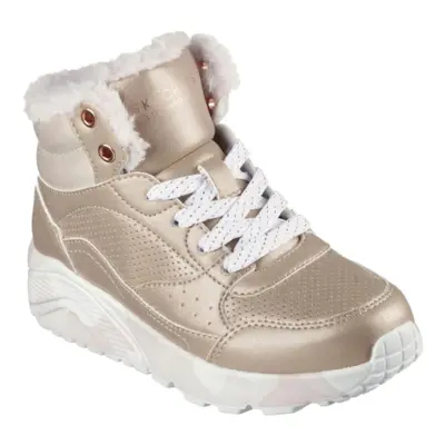 Lányok téli bokacsizma SKECHERS Uno Lite Camo Daz gold pink