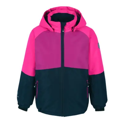 Lány sídzseki COLOR KIDS Ski jacket colorblock AF10.000, festival fuchsia