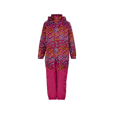 Lány téli overál COLOR KIDS GIRLS Coverall AOP, AF 10.000,pink peacock