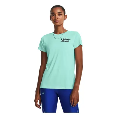 Rövid ujjú női edzőing UNDER ARMOUR Tech Twist Graphic SS-BLU