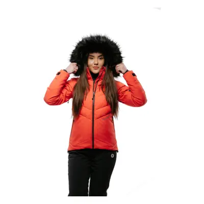 Női sídzseki kapucnival BLIZZARD W2W Ski Jacket Lavarone, hot coral