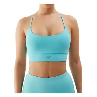 Női edző sportmelltartó 4F SPORT BRA-4FWSS24USBAF096-33S-BLUE