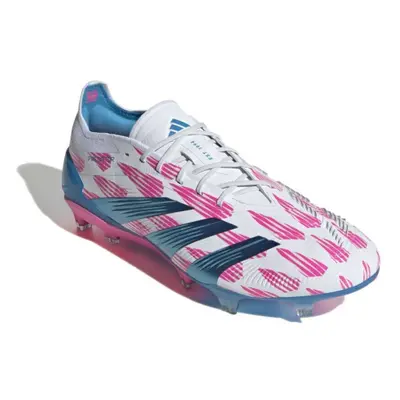 Pánske futbalové kopačky outdoorové ADIDAS Predator Elite M FG cloud white solar blue solar pink