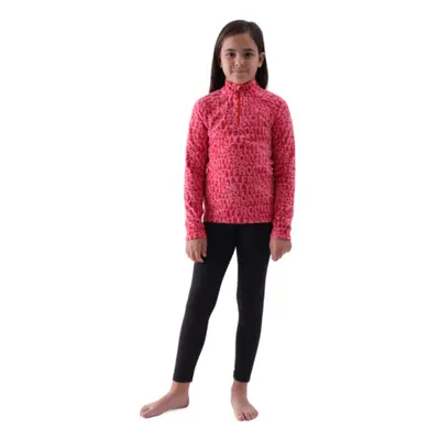 Sípolár kabát 4F JUNIOR FLEECE UNDERWEAR-JWAW24UFLEF051-62A RED ALLOVER